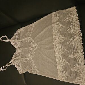 Elegant Wacoal  White Lace Slip Dress